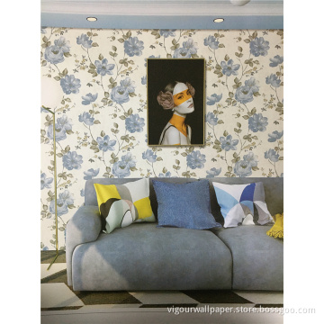 280GSM Goldene Blume Design PVC-Tapete